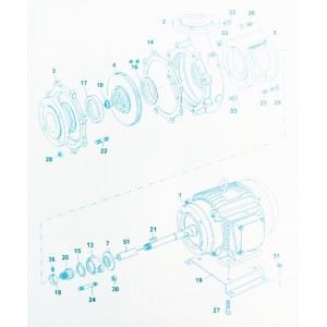 Presse étoupe pour pompe MEC40/160-8 N°6