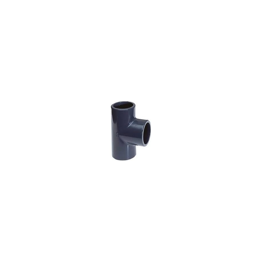 Té PVC pression réduit 90 x 50 x 90 mm