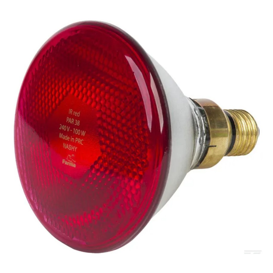 Lampe chauffante à infrarouge 100W rouge