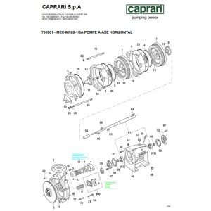 Vue éclatée pompe MECMR80 3/A Caprari