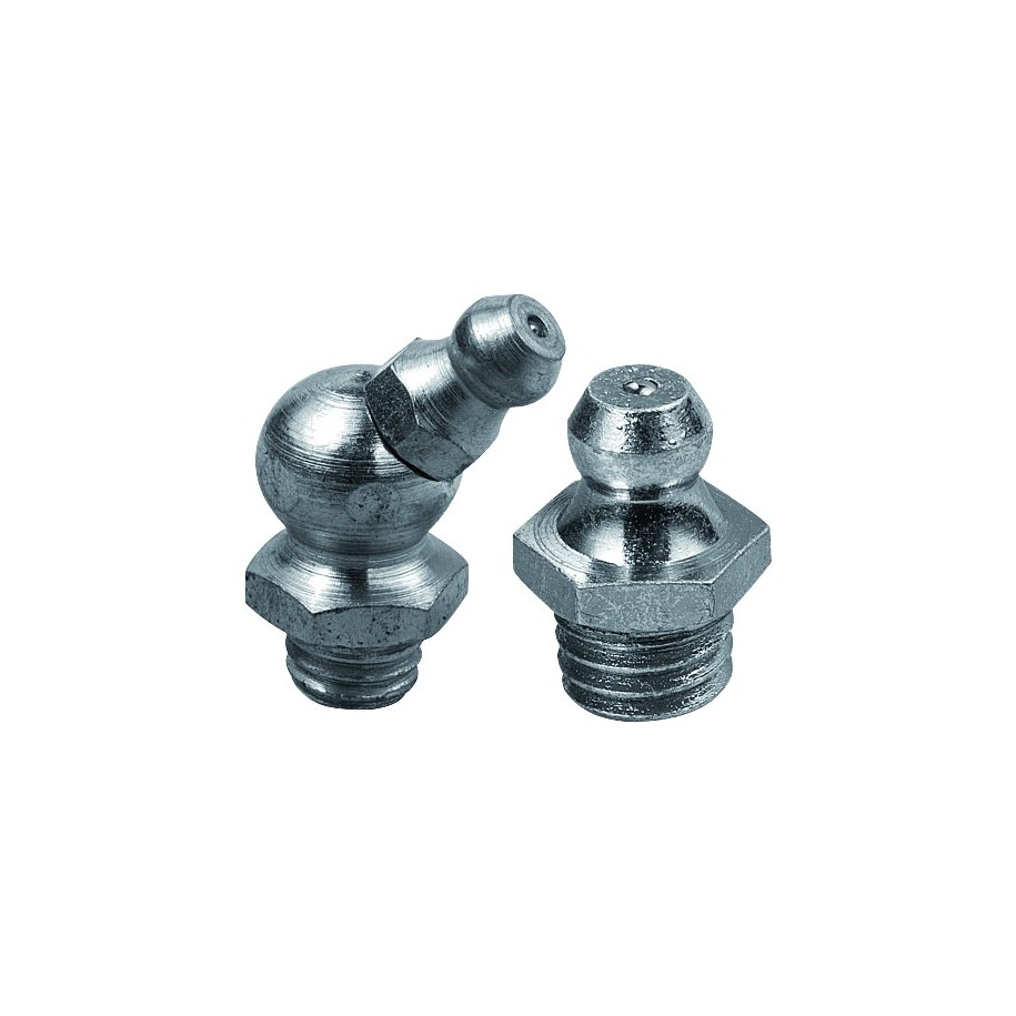 Graisseur 6 x 100 droit et coudé 45°, assortiment (box de 25) 
